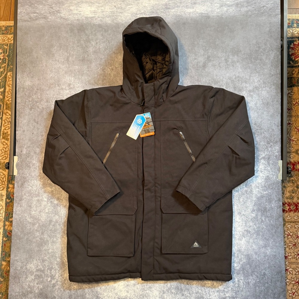 Ridgecut Mens Sub-Arctic Insulated Waterproof Parka Jacket Black 2XL FMN23-1258